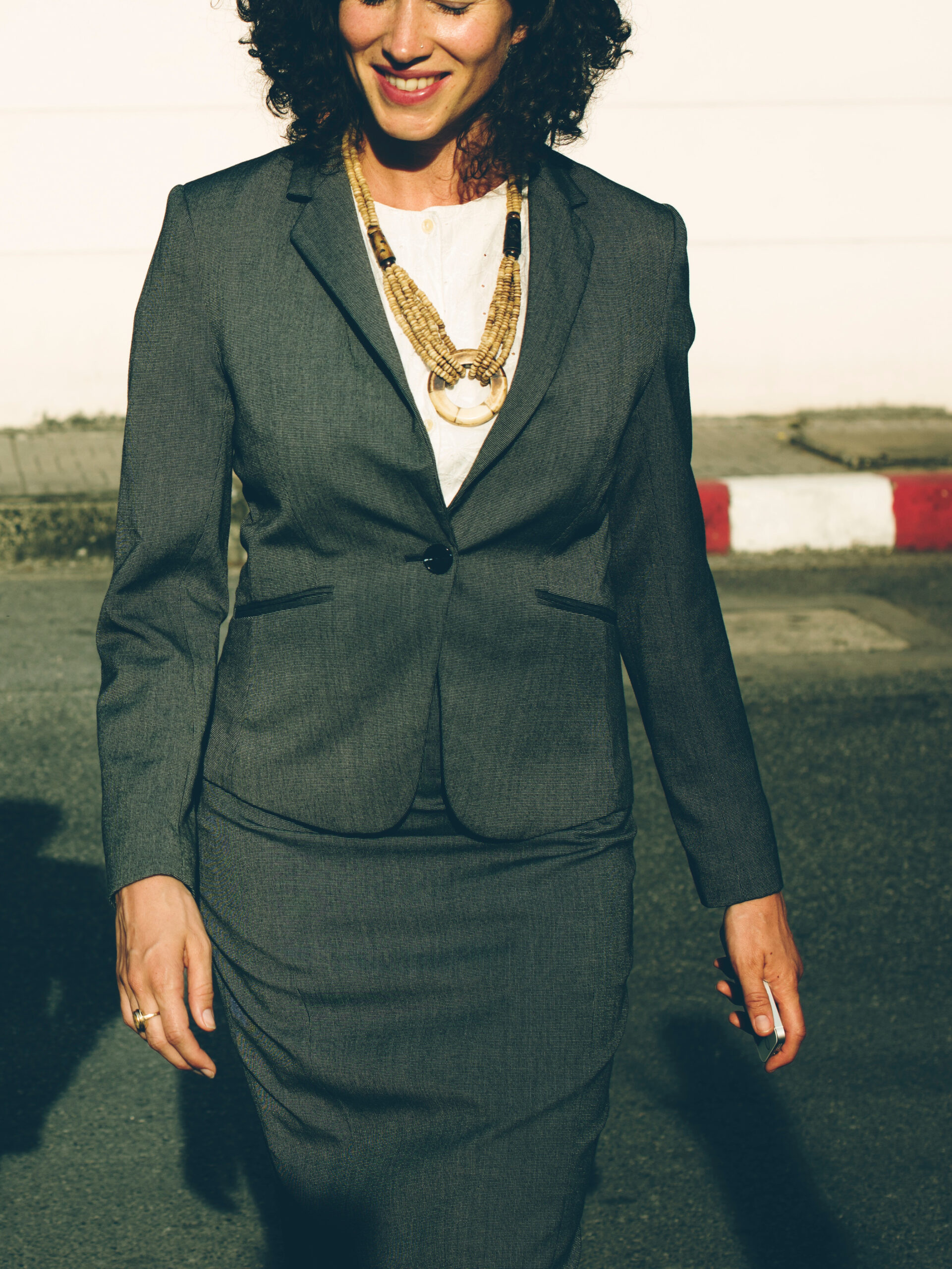 Woman wearing corporate wear